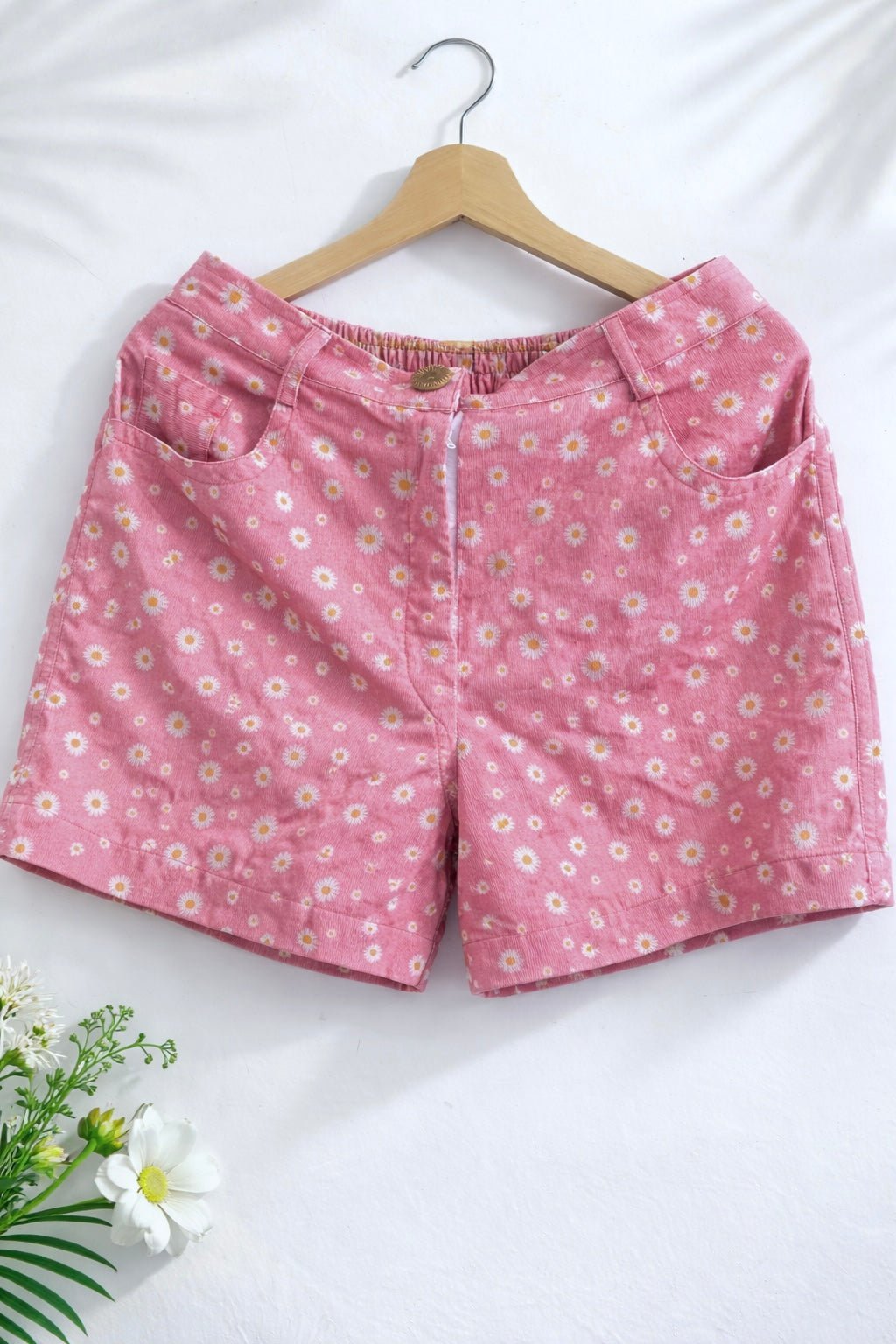 Velvet Daisy Corduroy Shorts